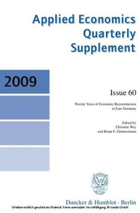 Twenty Years of Economic Reconstruction in East Germany. main product photo