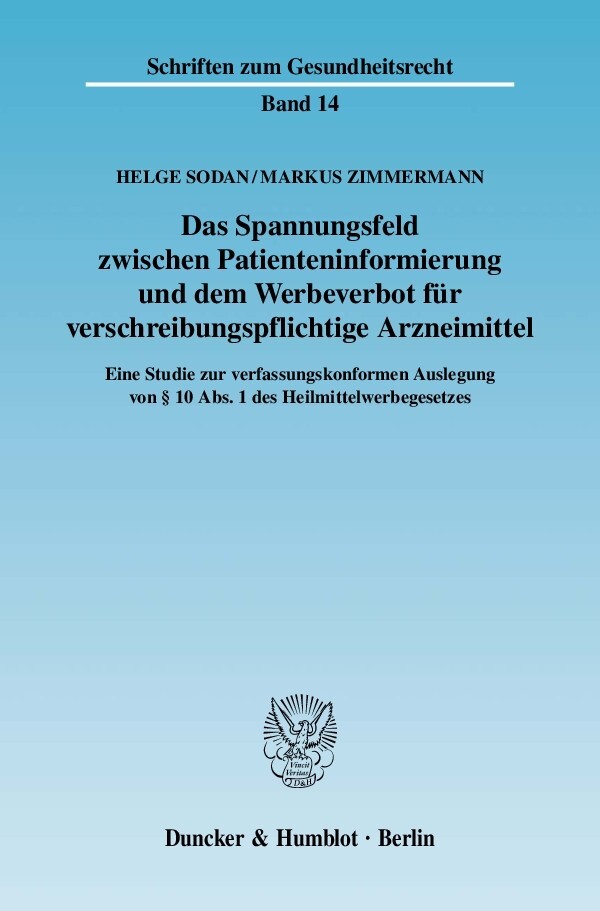 Das Spannungsfeld zwischen Patienteninformierung und dem Werbeverbot für verschreibungspflichtige Arzneimittel. main product photo