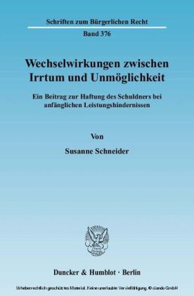 Wechselwirkungen zwischen Irrtum und Unmöglichkeit.