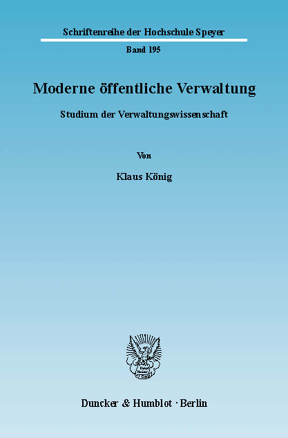 Moderne öffentliche Verwaltung. main product photo