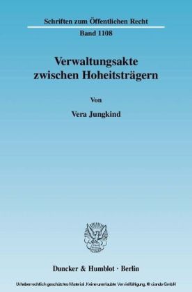 Verwaltungsakte zwischen Hoheitsträgern.