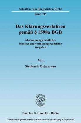 Das Klärungsverfahren gemäß 1598a BGB.