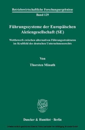 Führungssysteme der Europäischen Aktiengesellschaft (SE).