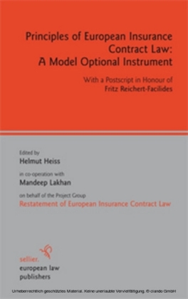 Principles of European Insurance Contract Law: A Model Optional Instrument