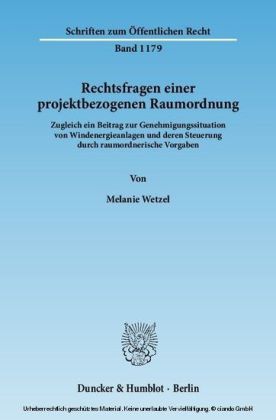 Rechtsfragen einer projektbezogenen Raumordnung.