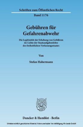 Gebühren für Gefahrenabwehr.