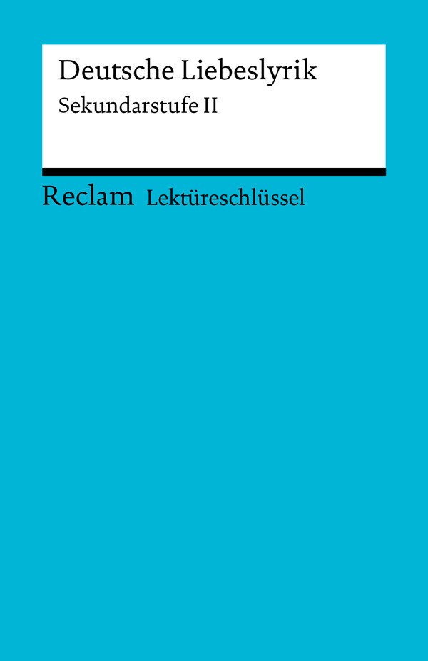 Deutsche Liebeslyrik. Sekundarstufe II main product photo