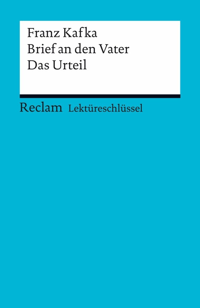 Franz Kafka: Brief an den Vater. Das Urteil main product photo