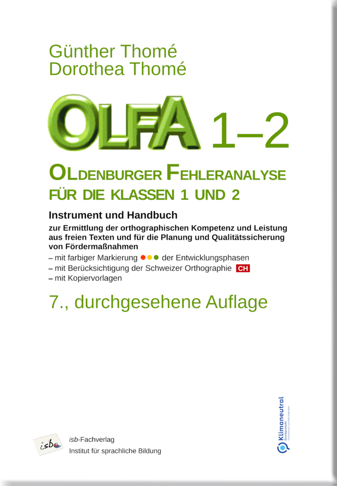OLFA 1-2: Oldenburger Fehleranalyse für die Klassen 1 und 2. main product photo