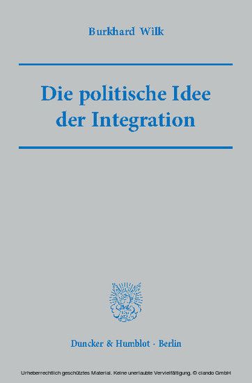 Die politische Idee der Integration. main product photo
