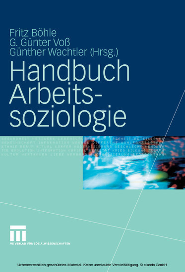 Handbuch Arbeitssoziologie main product photo