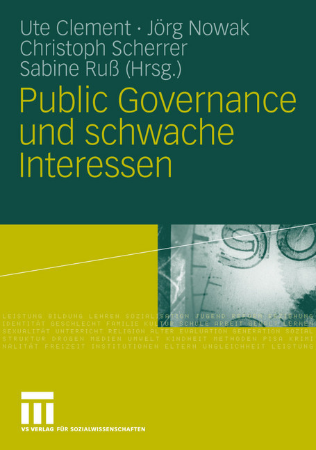 Public Governance und schwache Interessen main product photo