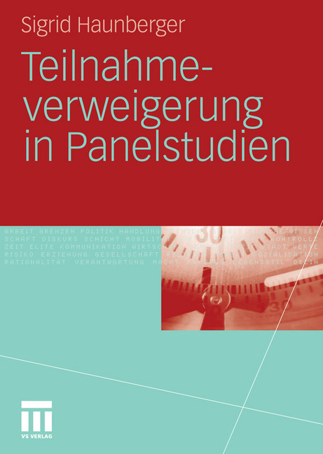 Teilnahmeverweigerung in Panelstudien main product photo