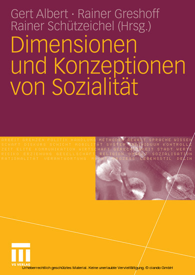 Dimensionen und Konzeptionen von Sozialität main product photo