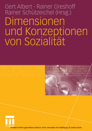 Dimensionen und Konzeptionen von Sozialität
