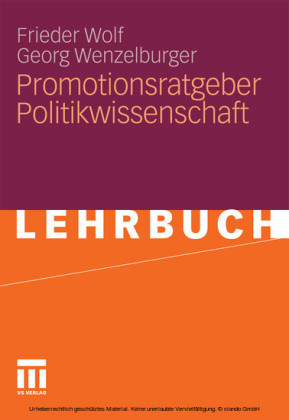 Promotionsratgeber Politikwissenschaft
