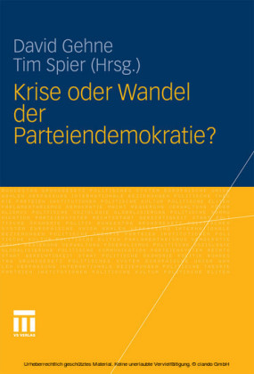 Krise oder Wandel der Parteiendemokratie?