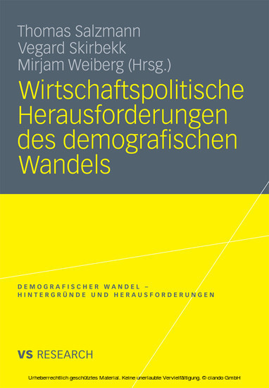 Wirtschaftspolitische Herausforderungen des demografischen Wandels main product photo