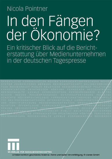 In den Fängen der Ökonomie? main product photo