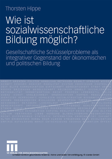 Wie ist sozialwissenschaftliche Bildung möglich? main product photo