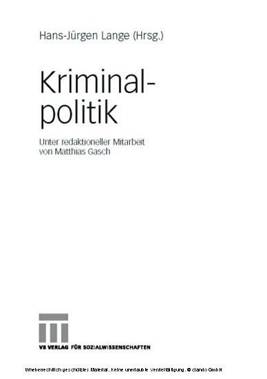 Kriminalpolitik main product photo