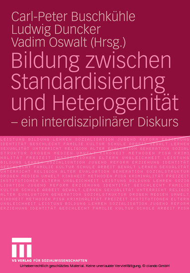 Bildung zwischen Standardisierung und Heterogenität main product photo