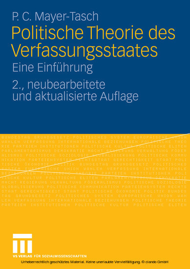 Politische Theorie des Verfassungsstaates main product photo