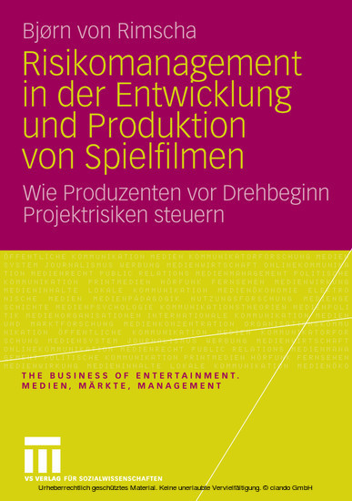 Risikomanagement in der Entwicklung und Produktion von Spielfilmen main product photo
