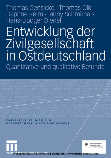 Entwicklung der Zivilgesellschaft in Ostdeutschland main product photo