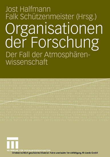 Organisationen der Forschung main product photo