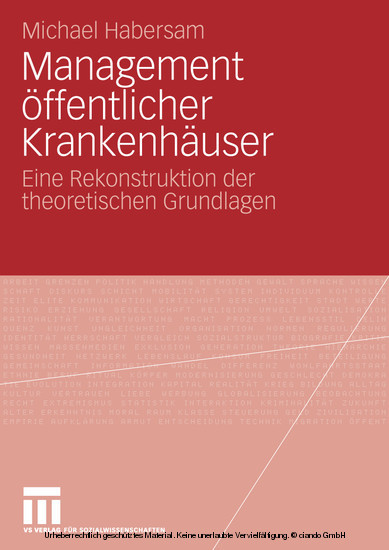 Management öffentlicher Krankenhäuser main product photo