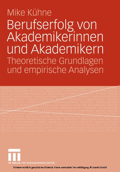 Berufserfolg von Akademikerinnen und Akademikern main product photo