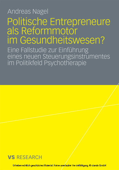 Politische Entrepreneure als Reformmotor im Gesundheitswesen? main product photo