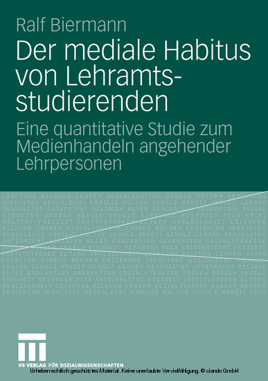 Der mediale Habitus von Lehramtsstudierenden main product photo