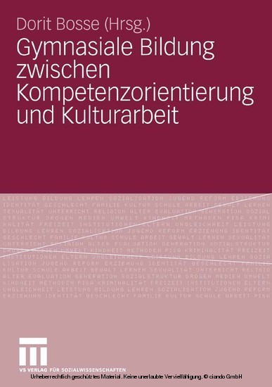 Gymnasiale Bildung zwischen Kompetenzorientierung und Kulturarbeit main product photo