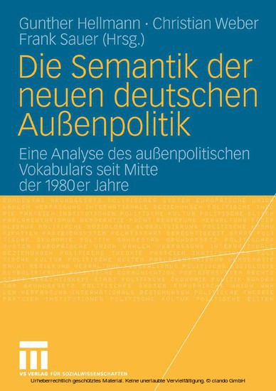 Die Semantik der neuen deutschen Außenpolitik main product photo