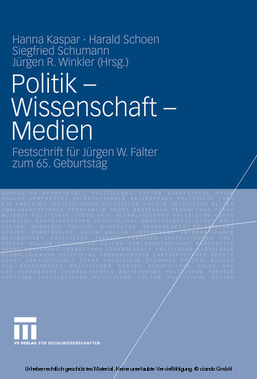 Politik - Wissenschaft - Medien main product photo