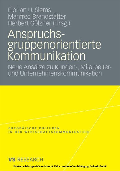 Anspruchsgruppenorientierte Kommunikation main product photo