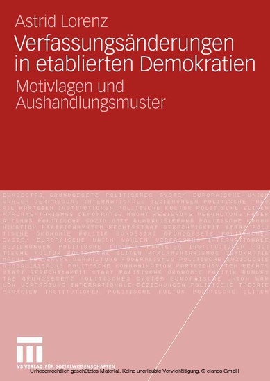 Verfassungsänderungen in etablierten Demokratien main product photo