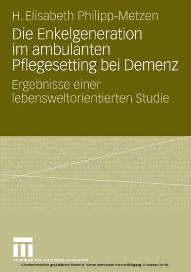 Die Enkelgeneration im ambulanten Pflegesetting bei Demenz main product photo