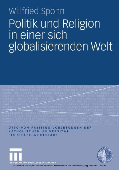 Politik und Religion in einer sich globalisierenden Welt main product photo