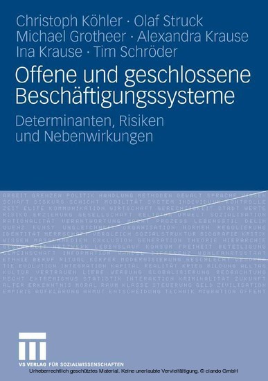 Offene und geschlossene Beschäftigungssysteme main product photo