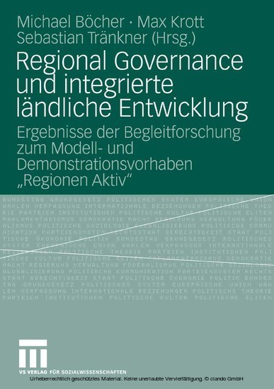 Regional Governance und integrierte ländliche Entwicklung main product photo