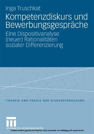 Kompetenzdiskurs und Bewerbungsgespräche main product photo