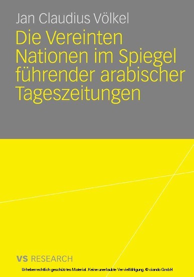 Die Vereinten Nationen im Spiegel führender arabischer Tageszeitungen main product photo