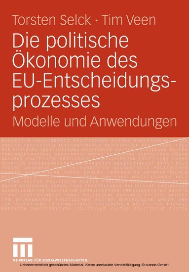 Die politische Ökonomie des EU-Entscheidungsprozesses main product photo