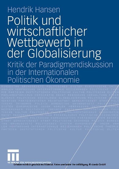 Politik und wirtschaftlicher Wettbewerb in der Globalisierung main product photo