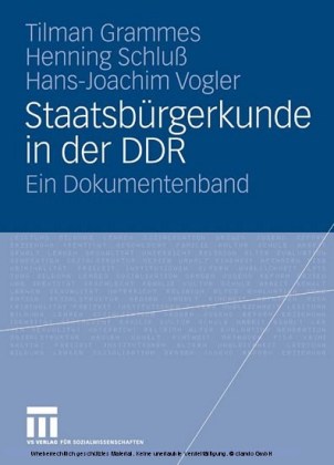 Staatsbürgerkunde in der DDR