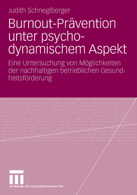 Burnout-Prävention unter psychodynamischem Aspekt main product photo