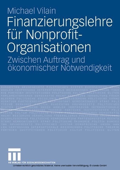 Finanzierungslehre für Nonprofit-Organisationen main product photo